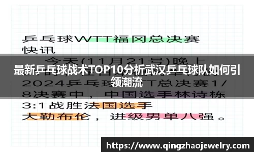 最新乒乓球战术TOP10分析武汉乒乓球队如何引领潮流